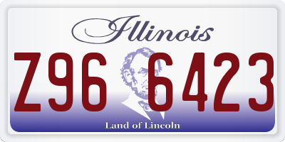 IL license plate Z966423