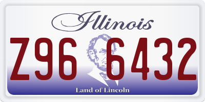 IL license plate Z966432