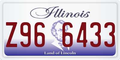 IL license plate Z966433