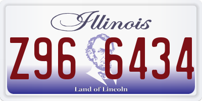 IL license plate Z966434