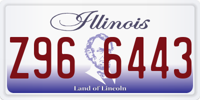 IL license plate Z966443