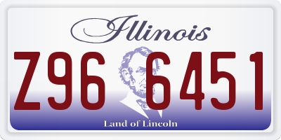 IL license plate Z966451