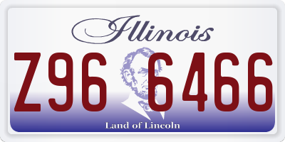 IL license plate Z966466