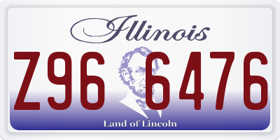 IL license plate Z966476