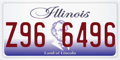 IL license plate Z966496