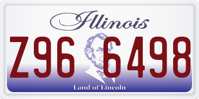 IL license plate Z966498