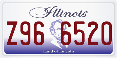 IL license plate Z966520