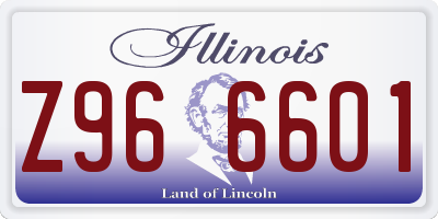 IL license plate Z966601