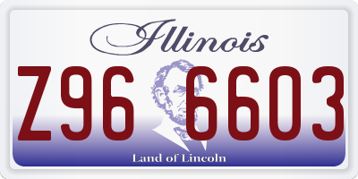 IL license plate Z966603