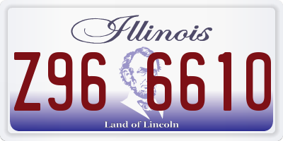 IL license plate Z966610