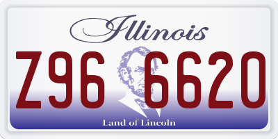 IL license plate Z966620
