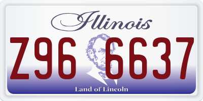 IL license plate Z966637