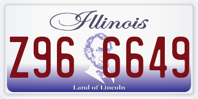 IL license plate Z966649