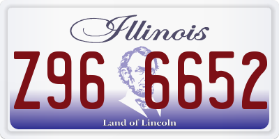 IL license plate Z966652