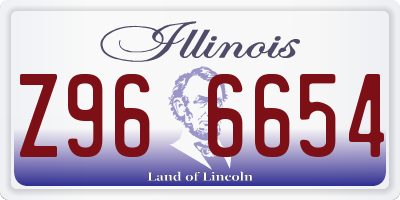 IL license plate Z966654