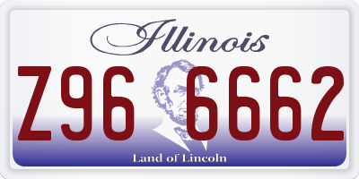 IL license plate Z966662