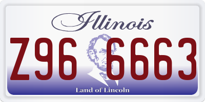 IL license plate Z966663