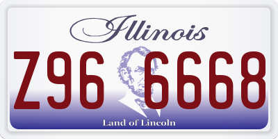 IL license plate Z966668