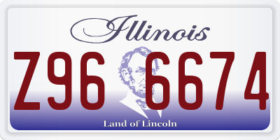 IL license plate Z966674