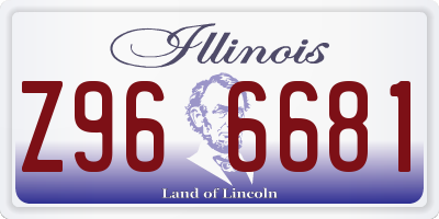IL license plate Z966681