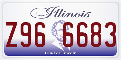 IL license plate Z966683