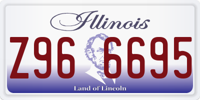IL license plate Z966695
