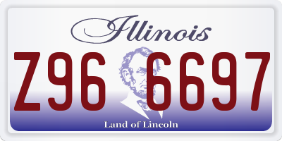 IL license plate Z966697