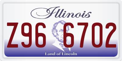 IL license plate Z966702