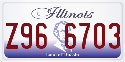 IL license plate Z966703