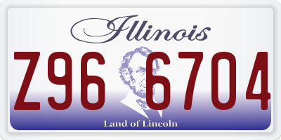 IL license plate Z966704