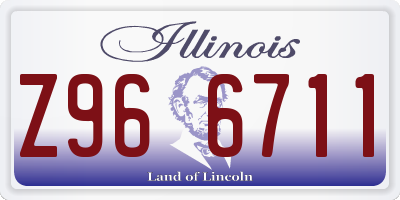IL license plate Z966711