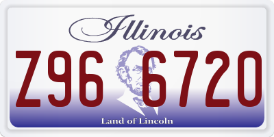 IL license plate Z966720