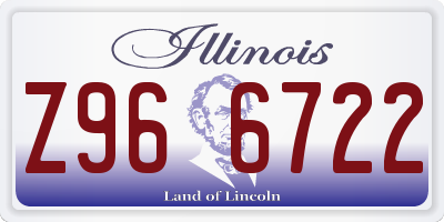 IL license plate Z966722