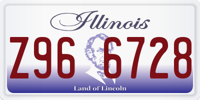 IL license plate Z966728