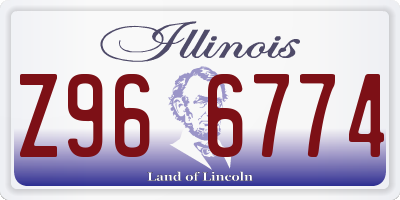 IL license plate Z966774