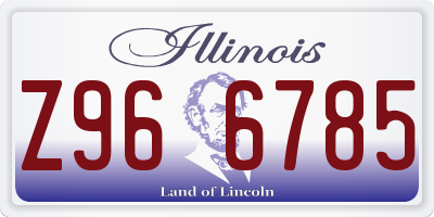 IL license plate Z966785