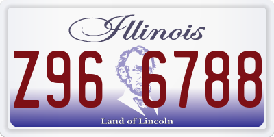 IL license plate Z966788