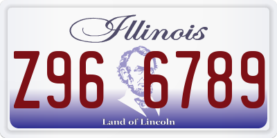 IL license plate Z966789