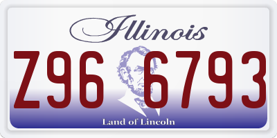 IL license plate Z966793