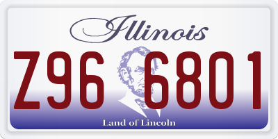 IL license plate Z966801