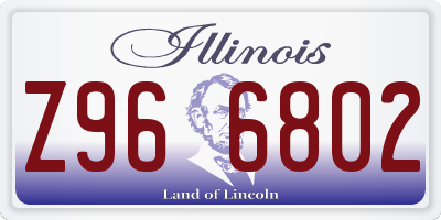 IL license plate Z966802