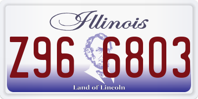 IL license plate Z966803