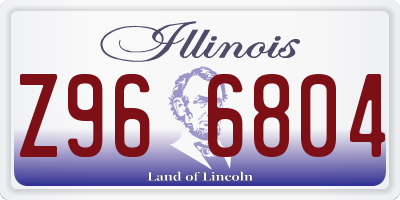 IL license plate Z966804