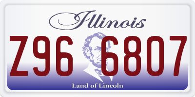 IL license plate Z966807