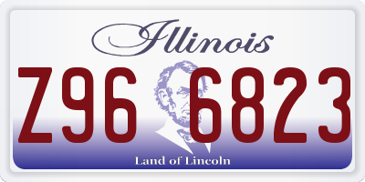 IL license plate Z966823