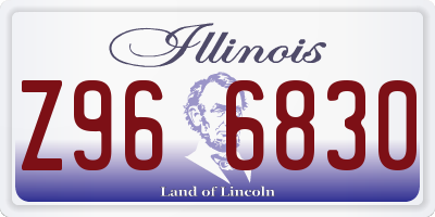 IL license plate Z966830