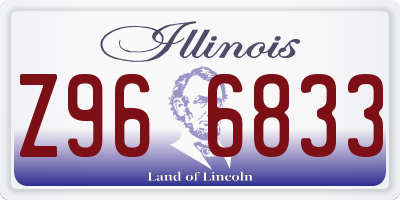 IL license plate Z966833