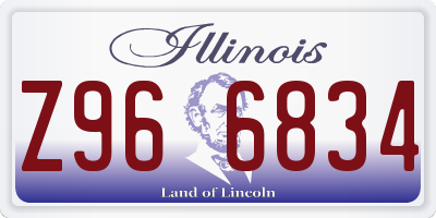 IL license plate Z966834