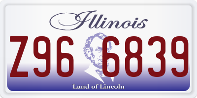 IL license plate Z966839
