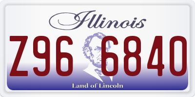 IL license plate Z966840